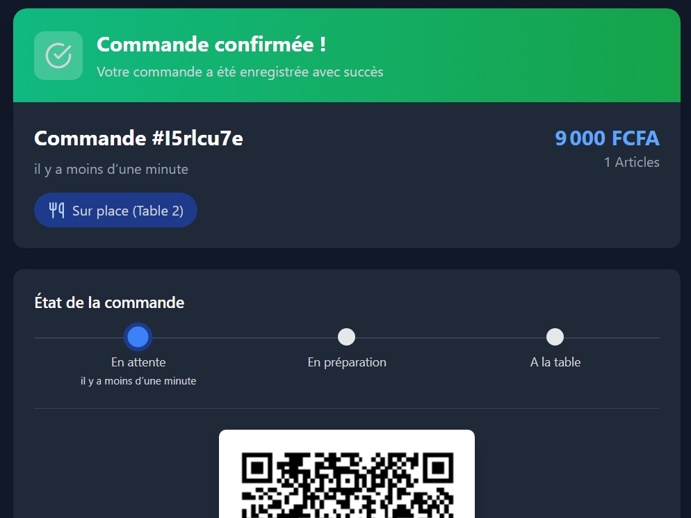 Suivi des commandes en temps réel